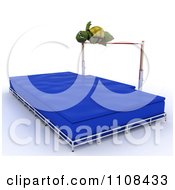Poster, Art Print Of 3d Tortoise High Jumper Track And Field Athlete 2