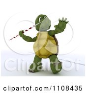 Poster, Art Print Of 3d Tortoise Javelin Track And Field Athlete 1