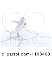 Poster, Art Print Of 3d White Character Shot Put Thrower Track And Field Athlete 1