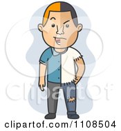 Clipart Two Sided Man Royalty Free Vector Illustration