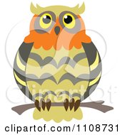 Clipart Perched Owl 3 Royalty Free Vector Illustration
