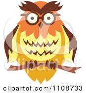 Clipart Perched Owl 5 Royalty Free Vector Illustration