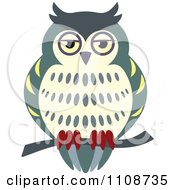 Clipart Perched Owl 2 Royalty Free Vector Illustration