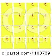 Poster, Art Print Of Background Of Pins And Yellow Memo Notes 2