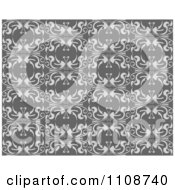 Clipart Seamless Gray And Taupe Floral Swirl Background Pattern Royalty Free Vector Illustration