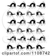 Poster, Art Print Of Seamless Scared Black Cat Background Pattern