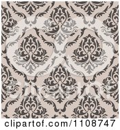 Poster, Art Print Of Seamless Taupe Floral Swirl Background Pattern