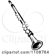 Black And White Clarinet Musical Instrument