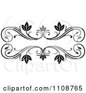 Poster, Art Print Of Black And White Leafy Floral Frame