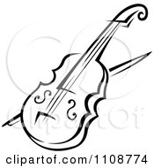 Black And White Violin Musical Instrument