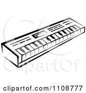 Poster, Art Print Of Black And White Keyboard Musical Instrument