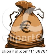 Bank Money Bag With A Euro Symbol