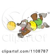 Platypus Diving For A Volleyball
