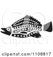 Poster, Art Print Of Black And White Tribal Yellowbelly Fish