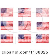 Poster, Art Print Of Scribbled American Flags