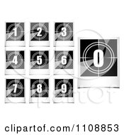Black And White Polaroid Photo Count Down Numbers