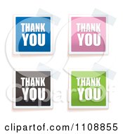 Poster, Art Print Of Tape On Colorful Thank You Notes