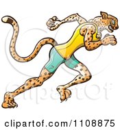 Poster, Art Print Of Athletic Track And Field Runner Cheetah