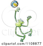 Poster, Art Print Of Athletic Volleyball Player Frog