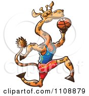 Poster, Art Print Of Athletic Basketball Player Giraffe