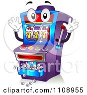 Poster, Art Print Of Happy Jackpot Casino Slot Machine Mascot