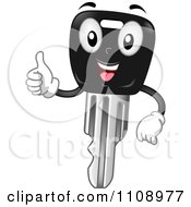 Happy Car Key Mascot Holding A Thumb Up