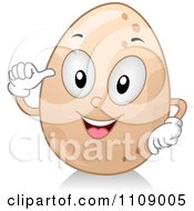 Clipart Happy Egg Mascot Royalty Free Vector Illustration