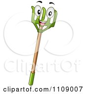Clipart Happy Rake Mascot Royalty Free Vector Illustration