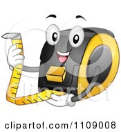 Clipart Happy Tape Measure Mascot Royalty Free Vector Illustration