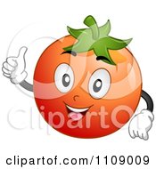 Poster, Art Print Of Happy Tomato Mascot Holding A Thumb Up