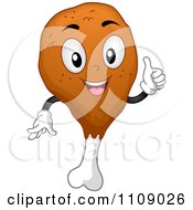 Clipart Happy Chicken Drumstick Mascot Holding A Thumb Up Royalty Free Vector Illustration by BNP Design Studio