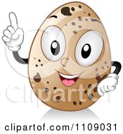 Poster, Art Print Of Quail Egg Mascot With An Idea