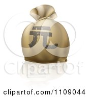 Clipart Money Bag Sack With A Chinese Yuan Renminbi Currency Symbol Royalty Free Vector Illustration by AtStockIllustration