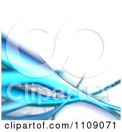 Clipart Eelectric Blue Fractal Swoosh On White Royalty Free Illustration