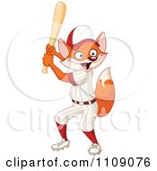 Poster, Art Print Of Baseball Player Fox Batting