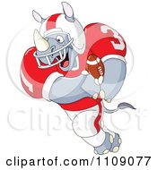 Poster, Art Print Of American Football Rhino Running