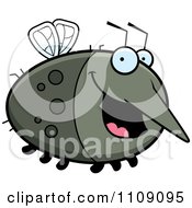 Clipart Chubby Happy Mosquito Royalty Free Vector Illustration