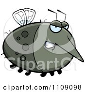 Clipart Chubby Angry Mosquito Royalty Free Vector Illustration