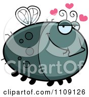 Clipart Chubby Amorous Fly Royalty Free Vector Illustration