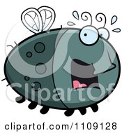 Clipart Chubby Scared Fly Royalty Free Vector Illustration