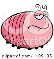 Clipart Chubby Depressed Grub Royalty Free Vector Illustration