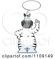 Clipart Zebra With An Idea Royalty Free Vector Illustration