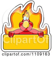 Clipart Phoenix Bird With A Flaming A Sign Royalty Free Vector Illustration