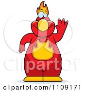 Clipart Phoenix Bird Waving Royalty Free Vector Illustration