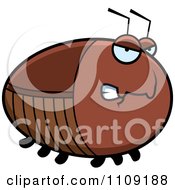 Clipart Chubby Angry Cockroach Royalty Free Vector Illustration