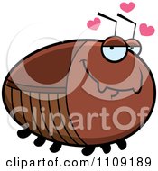 Clipart Chubby Amorous Cockroach Royalty Free Vector Illustration