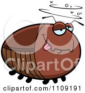 Clipart Chubby Drunk Cockroach Royalty Free Vector Illustration