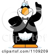 Clipart Penguin In A Tuxedo Royalty Free Vector Illustration by Cory Thoman