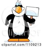 Poster, Art Print Of Penguin Holding A Sign