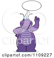 Clipart Purple Bug Talking Royalty Free Vector Illustration